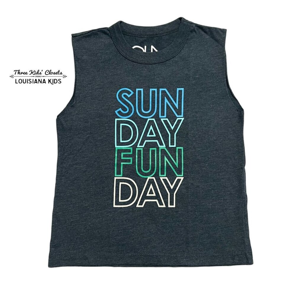 Chaser 4Y Sun Day Fun Day Muscle Shirt Tank Top